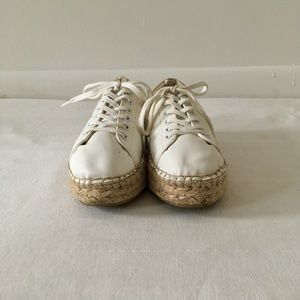 Steve Madden Platform Espadrille Sneakers White 8